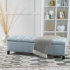 Top 10 👏 Ottoman Benches HN Home Murrieta Transitional Fabric Storage Indoor Bench 🛒 -Indoor Benches Shop scaleBSHD2620