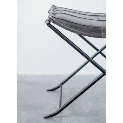 Flash Sale 🧨 Ottoman Benches 3R Studios Leather Upholstered And Metal Folding Indoor Stool Bench 🔥 -Indoor Benches Shop scaleCREC1472