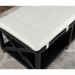 Outlet 🌟 Settee Benches Furniture Of America Natomas Padded Faux Leather Storage Bench - Brown ⌛ -Indoor Benches Shop scaleENLB5487