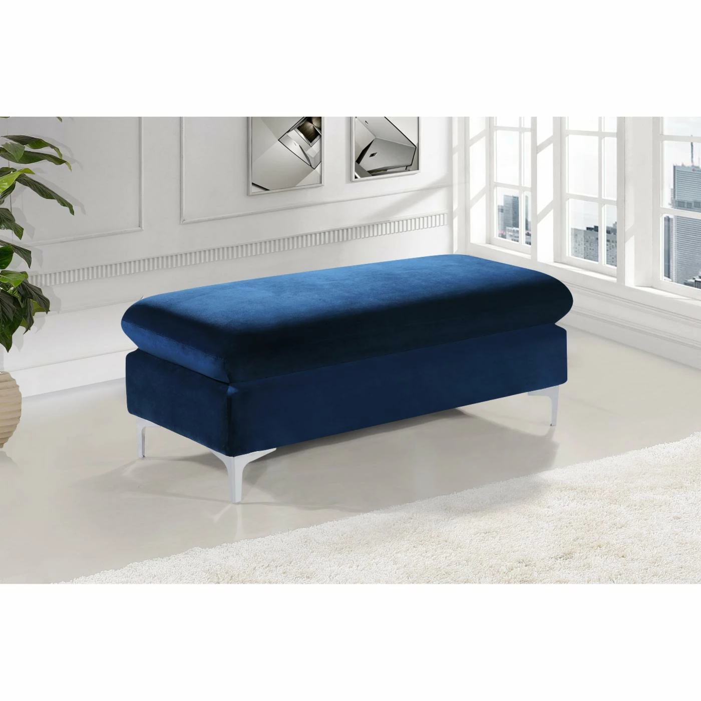 Outlet ๐ Ottoman Benches Meridian Furniture Inc Naomi Velvet Ottoman/Bench ๐งจ 7 Outlet ๐ Ottoman Benches Meridian Furniture Inc Naomi Velvet Ottoman/Bench ๐งจ - Image 5