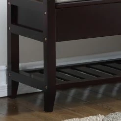 Best Pirce 🎉 Indoor Storage Benches Roundhill Furniture Vannes 👟 Shoe Storage Bench 👏 -Indoor Benches Shop scaleROUN026
