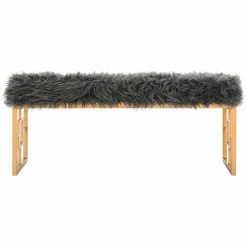Best deal 👏 Bedroom Benches Safavieh Mera Faux Sheepskin Bench 👍 -Indoor Benches Shop scaleSAV6665