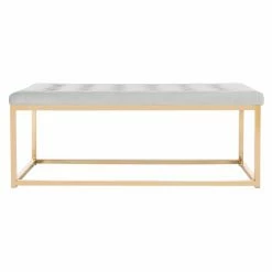 New 🥰 Bedroom Benches Safavieh Reynolds Velvet Bench 🥰 -Indoor Benches Shop scaleSAV9629