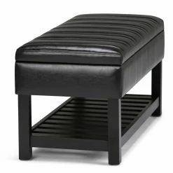 Brand new 👍 Brooklyn & Max Ottoman Benches Brooklyn + Max Adeline Faux Leather Storage Ottoman Bench 🔔 -Indoor Benches Shop scaleSIMP1237