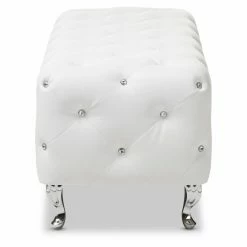 Coupon π Bedroom Benches Baxton Studio Stella Crystal Tufted White Leather Modern Bench π₯° 13 Coupon π Bedroom Benches Baxton Studio Stella Crystal Tufted White Leather Modern Bench π₯° -Indoor Benches Shop scaleWSI3585