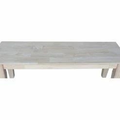 Brand new 😀 Kitchen & Dining Benches International Concepts Unfinished Shaker Style Bench-RTA 🤩 -Indoor Benches Shop scaleWWI038