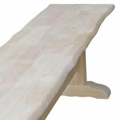 Deals 🤩 Kitchen & Dining Benches International Concepts Live Edge 72 In. Trestle Backless Indoor Dining Bench 🎁 -Indoor Benches Shop scaleWWI536
